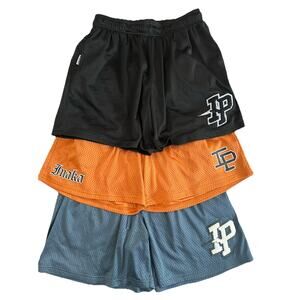 Inaka Power Bundle Black Orange Slate Blue Mesh Shorts Mens Size XL Athletic